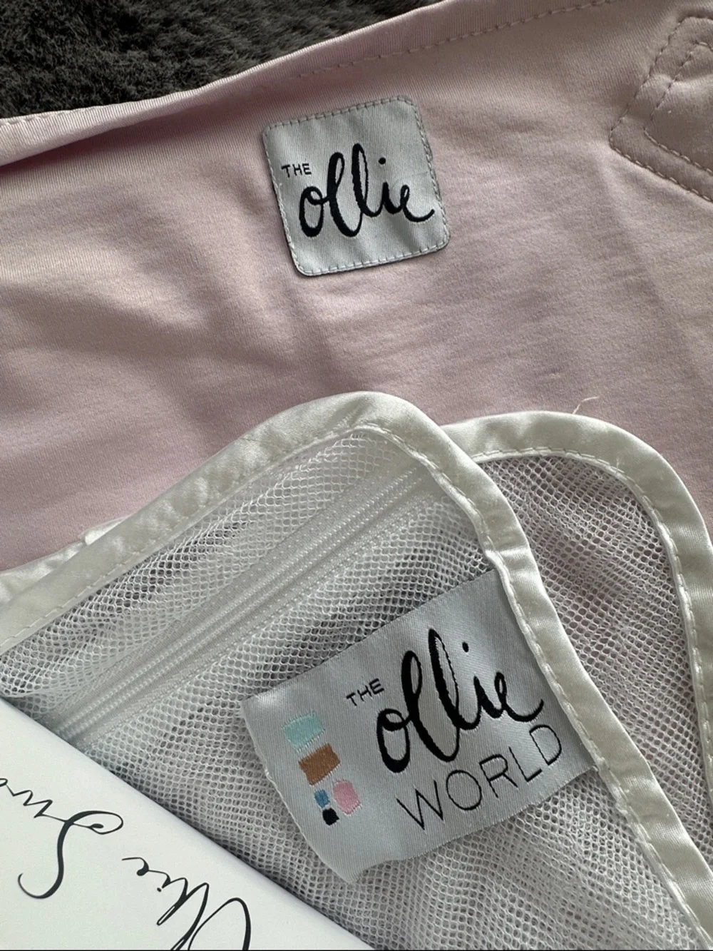 The Ollie World Pink Baby Bib - Soft Feeding & Drool Protector